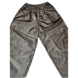 Eleven Stitch Design Barrel Silk Trouser Black Size Sm Vintage Quiet Luxury